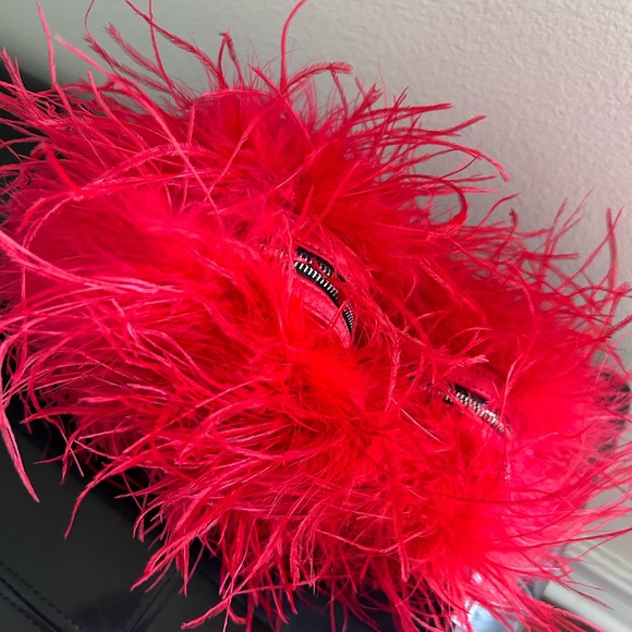 NWOT Alexander Wang Heart Pillow Ostrich Feathers Clutch Handbag - Picture 14 of 17